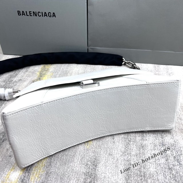 Balenciaga專櫃爆款鱷魚紋女士皮包 巴黎世家2022鏈條包Downtown S號單肩包 款號:8509 fyj1258